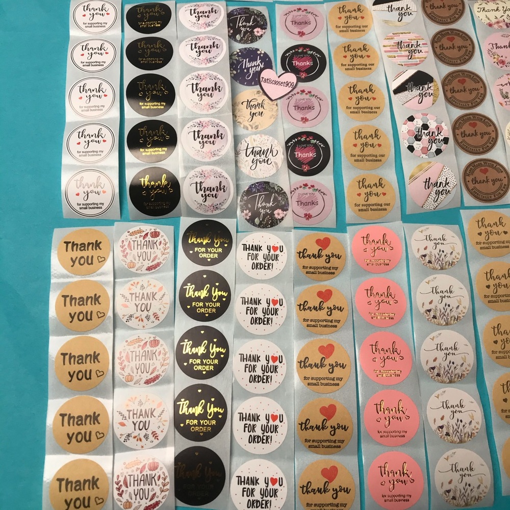 200 assorted thank you stickers 1” - Picture 6 of 14